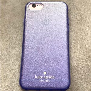 Kate Spade Blue Glitter ombré iPhone case